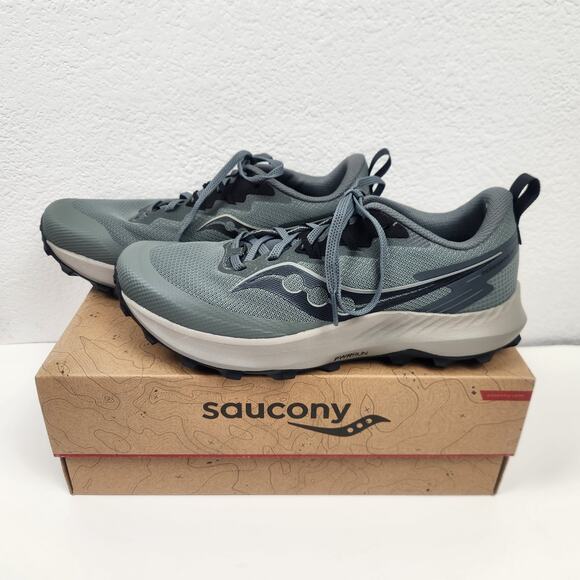 Saucony Peregrine 14 Sneaker Men Size 9.5 in Bough Shadow Gray Trail Running NWT main image 5